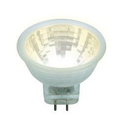 LED-MR11-3W-WW-GU4-220V GLZ21TR  Лампа светодиодная. 220V. Прозрачная. Теплый белый свет 3000K. Картон. ТМ Uniel.