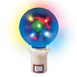 ULI-Q309 1.5W-RGB ДИСКО ШАР 3D Светодиодный светильник. Свечение 3D звёзды. Вилка 220В. Диаметр 8см. ТМ Volpe.