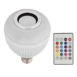 ULI-Q340 8W-RGB-E27 WHITE Светодиодный светильник Диско. с динамиком и Bluetooth. 220В. Белый. ТМ Volpe