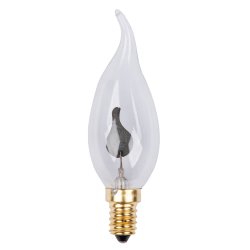 IL-N-CW35-3-RED-FLAME-E14-CL Лампа декоративная с типом свечения эффект пламени. Форма свеча на ветру. прозрачная. Картон. ТМ Uniel.