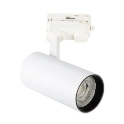 ULB-T55-20W-4000K WHITE Светильник-прожектор светодиодный трековый. 1800 Лм. Белый свет 4000К. Корпус белый. ТМ Uniel
