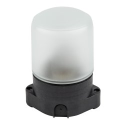 UWL-K01R 60W-E27 IP65 BLACK Светильник влагозащищенный под лампу Е27. для бань и саун. до +125С. Цвет корпуса черный. ТМ Uniel