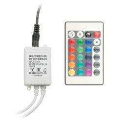 ULC-Q431 RGB BLACK Контроллер для управления светодиодными RGB лентами 12V. с пультом ДУ ИК. ТМ Volpe.