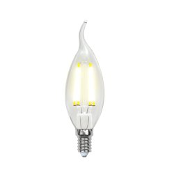 LED-CW35-6W-NW-E14-CL PLS02WH Лампа светодиодная. Форма свеча на ветру. прозрачная. Серия Sky. Белый свет. Картон. ТМ Uniel