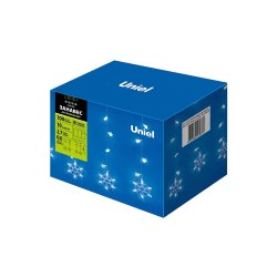ULD-E2706-100-DTA WHITE IP20 SNOWFALL Занавес светодиодный фигурный с контроллером Снегопад. 10 нитей. 100 светодиодов. Размер 2.7х0.6м. Цвет свечения белый. IP20. Провод прозрачный. Упаковка картон.