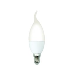 LED-CW37-5W-4000K-E14-FR-SLS Лампа светодиодная. Форма свеча на ветру. матовая. Белый свет 4000K. ТМ Volpe
