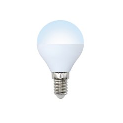 LED-G45-11W-NW-E14-FR-NR Лампа светодиодная. Форма шар. матовая. Серия Norma. Белый свет 4000K. Картон. ТМ Volpe