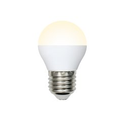 LED-G45-11W-WW-E27-FR-NR Лампа светодиодная. Форма шар. матовая. Серия Norma. Теплый белый свет 3000K. Картон. ТМ Volpe
