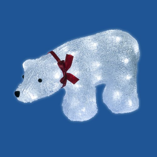 ULD-M3423-040-STA WHITE IP20 WHITE BEAR Фигура светодиодная Белый медведь. 40 светодиодов. 34x12x23 см. белый. IP20