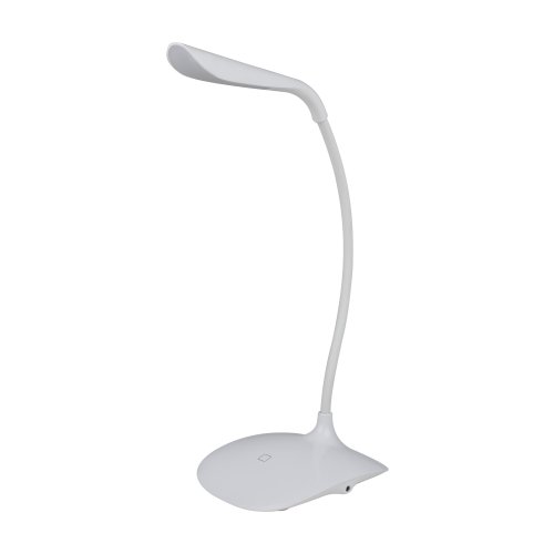 TLD-534 White-LED-250Lm-5500K-Dimmer Светильник настольный. 3W. Встроенный аккумулятор 5V-600mA. Сенсорный выключатель. Белый. TM Uniel.
