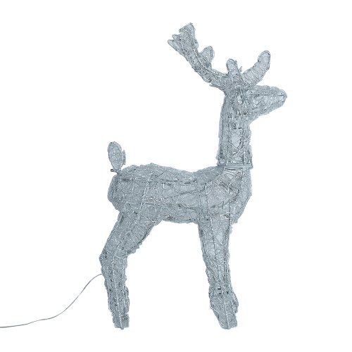 ULD-M3660-080-STA WHITE IP44 DEER-2 Фигура светодиодная каркасная Олень-2. 36х60см. 80 светодиодов. Белый свет. Провод прозрачный. TM Uniel