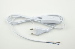UCX-C10-02A-170 WHITE Сетевой шнур с вилкой и выключателем. 2А. 500Вт. 1.7м. Белый. ТМ Uniel