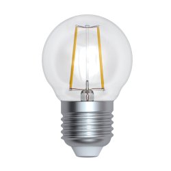 LED-G45-9W-4000K-E27-CL PLS02WH Лампа светодиодная. Форма шар. прозрачная. Серия Sky. Белый свет 4000К. Картон. ТМ Uniel.
