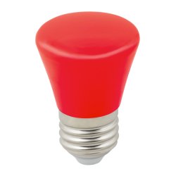 LED-D45-1W-RED-E27-FR-С BELL Лампа декоративная светодиодная. Форма Колокольчик. матовая. Цвет красный. Картон. ТМ Volpe.