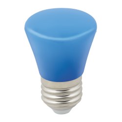 LED-D45-1W-BLUE-E27-FR-С BELL Лампа декоративная светодиодная. Форма Колокольчик. матовая. Цвет синий. Картон. ТМ Volpe.