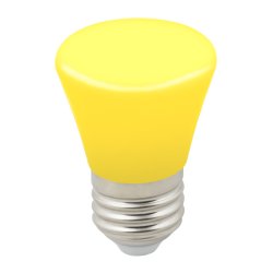LED-D45-1W-YELLOW-E27-FR-С BELL Лампа декоративная светодиодная. Форма Колокольчик. матовая. Цвет желтый. Картон. ТМ Volpe.
