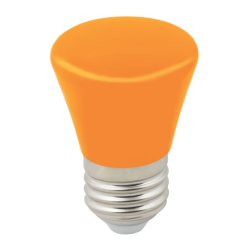 LED-D45-1W-ORANGE-E27-FR-С BELL Лампа декоративная светодиодная. Форма Колокольчик. матовая. Цвет оранжевый. Картон. ТМ Volpe.