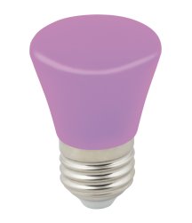 LED-D45-1W-PURPLE-E27-FR-С BELL Лампа декоративная светодиодная. Форма Колокольчик. матовая. Цвет фиолетовый. Картон. ТМ Volpe.