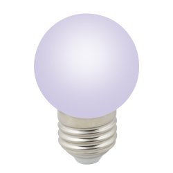 LED-G45-1W-RGB-E27-FR-С Лампа декоративная светодиодная. Форма шар. матовая. Цвет RGB. Картон. ТМ Volpe.