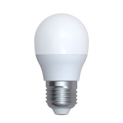LED-G45-6W-4000K-E27-FR-RA95 PLK01WH Лампа светодиодная. Форма шар. матовая. Белый свет 4000K. Картон. ТМ Uniel