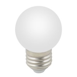 LED-G45-1W-3000K-E27-FR-С Лампа декоративная светодиодная. Форма шар. матовая. Теплый белый свет 3000K. Картон. ТМ Volpe.